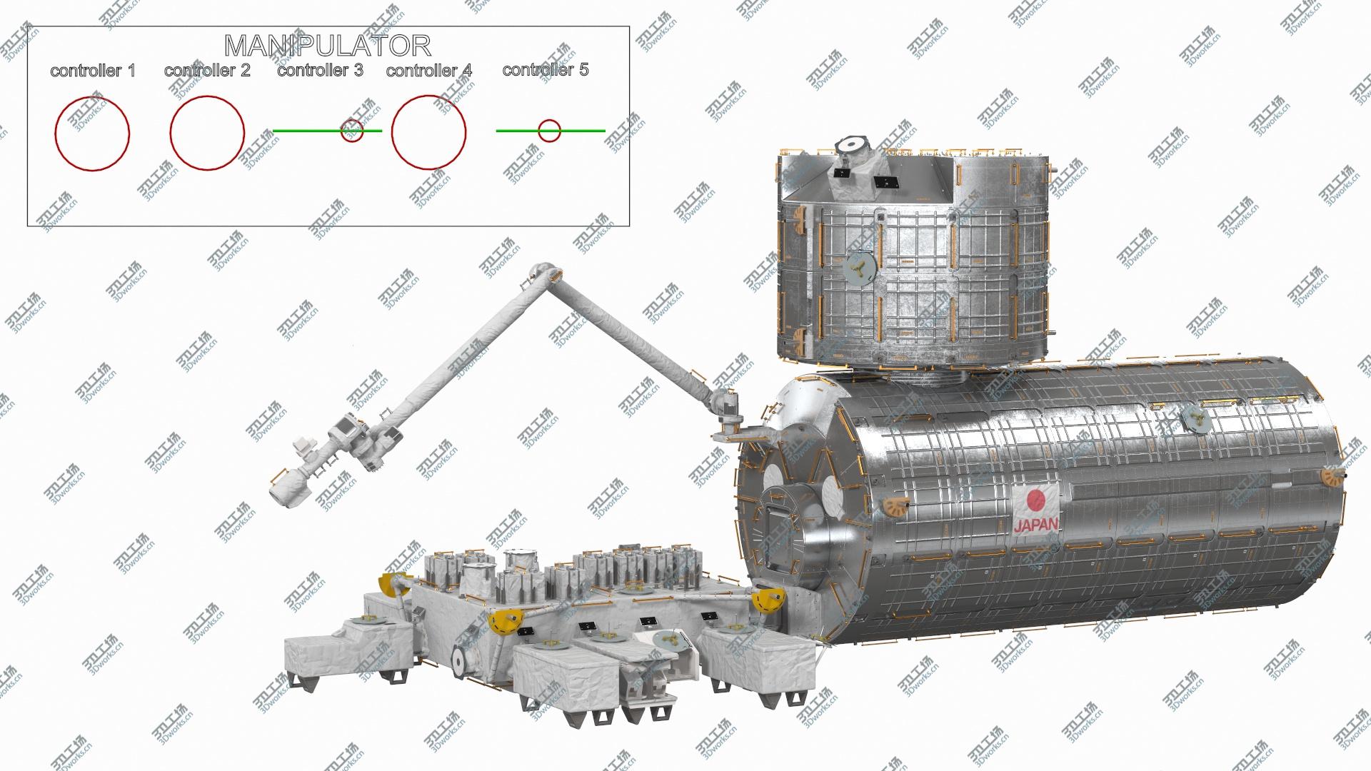 images/goods_img/20210313/3D model ISS JEM Science Module Kibo Rigged/3.jpg